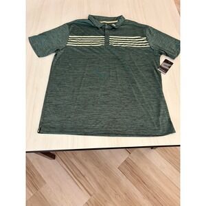 Colosseum Colorado State Rams Polo Men's XXL Green Striped Performance NWT